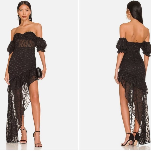 Majorelle | Kayleigh Gown In Black With Hearts Size S NEW - Picture 1 of 7